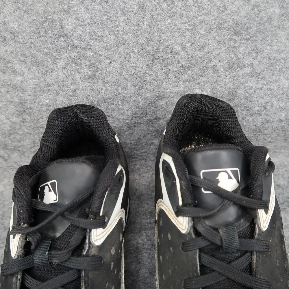 Under Armour Shoes Kids 3.5 Baseball Cleats Sport Athletic Lace Up Black White